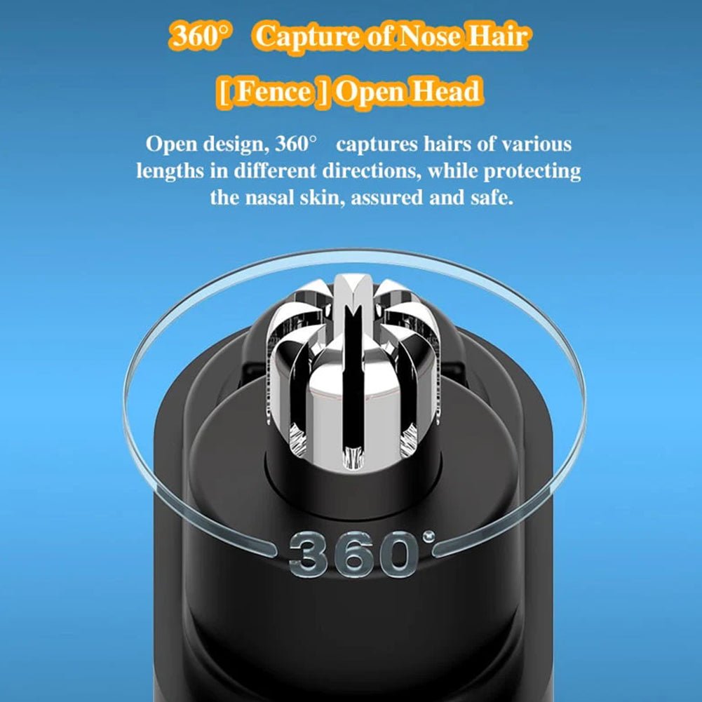 2 - in - 1 Nose & Ear Hair Trimmer – Compact, USB Rechargeable, Waterproof - O'Homely