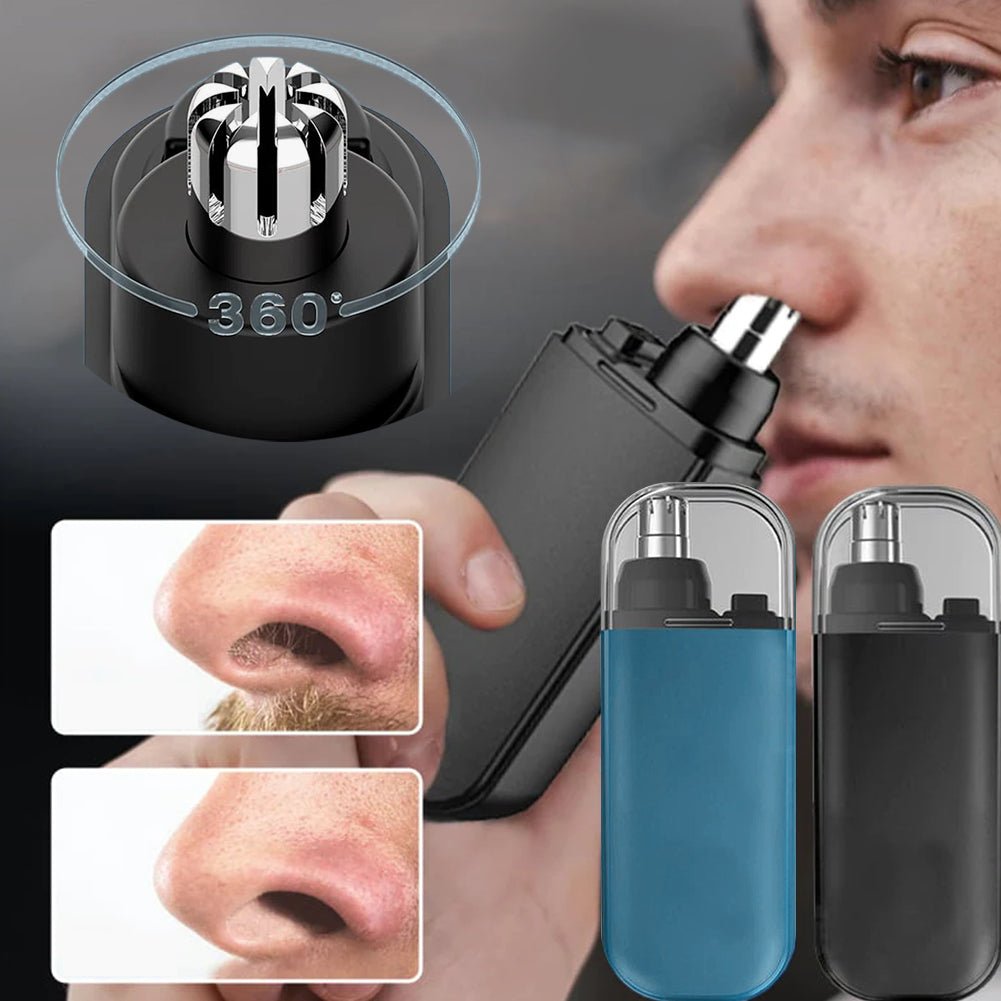 2 - in - 1 Nose & Ear Hair Trimmer – Compact, USB Rechargeable, Waterproof - O'Homely