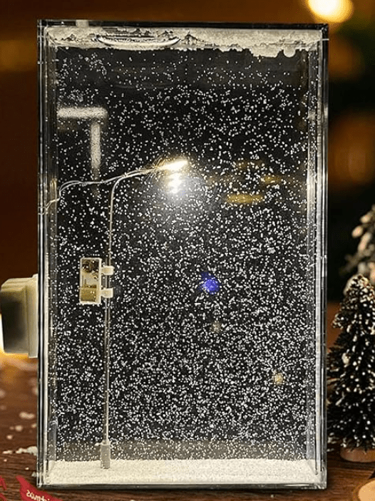Handmade Snowfall Night Light – DIY Christmas Decor for Kids & Family - O'Homely
