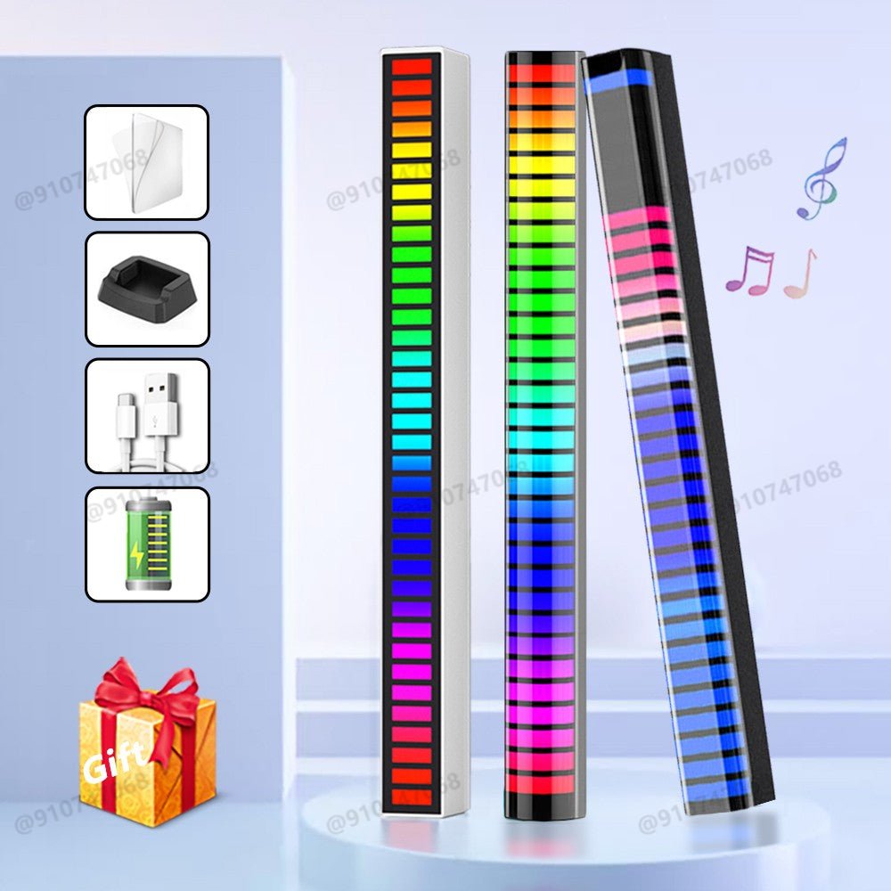 Smart RGB Rhythm Light Bar – Music Sync, Voice Activated, 9 Modes, App Control - O'Homely