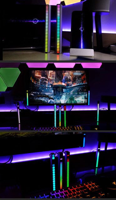 Smart RGB Rhythm Light Bar – Music Sync, Voice Activated, 9 Modes, App Control - O'Homely