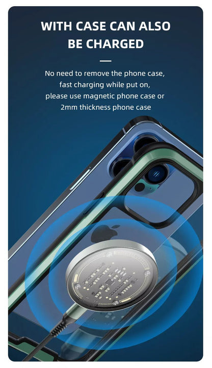 Magnetic Wireless Charger for iPhone | 15W Fast Charging Pad - O'Homely