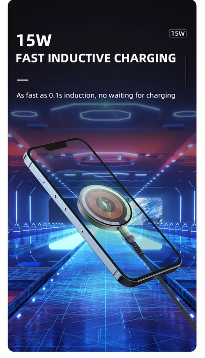 Magnetic Wireless Charger for iPhone | 15W Fast Charging Pad - O'Homely