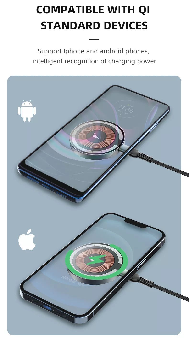 Magnetic Wireless Charger for iPhone | 15W Fast Charging Pad - O'Homely
