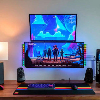 Smart RGB Rhythm Light Bar – Music Sync, Voice Activated, 9 Modes, App Control - O'Homely