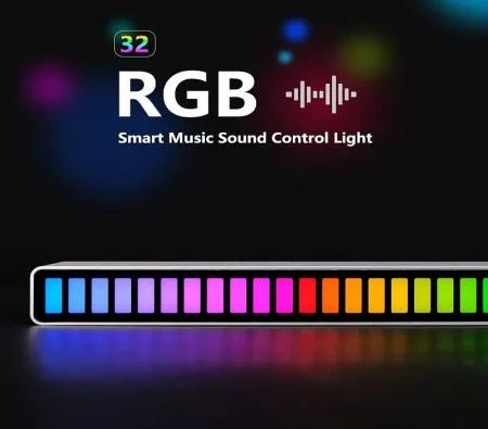 Smart RGB Rhythm Light Bar – Music Sync, Voice Activated, 9 Modes, App Control - O'Homely
